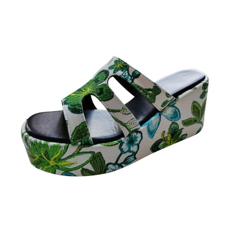 JeashCHAT Clearance Slip On Slide Sandals for Women Women s Thick Sole Slippers Comfortable Embroidered Sandals Casual Flip Flops (Green)
JeashCHAT Clearance Slip On Slide Sandals for Women Women s Thick Sole Slippers Comfortable Embroidered Sandals Casual Flip Flops (Green)