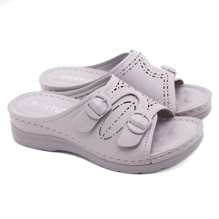 Women‘s Comfortable Soft Sole Slides Sandals Faux Leather Open Toe Sandals Women‘s Footwear
Women‘s Comfortable Soft Sole Slides Sandals Faux Leather Open Toe Sandals Women‘s Footwear