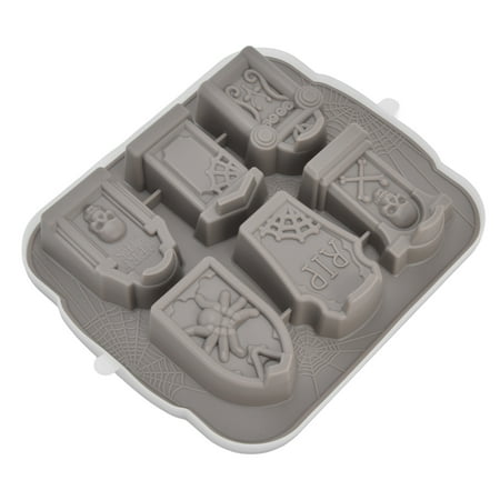 CNMF Halloween Chocolate Molds Ice Ice 6 Grid Gray Silica Gel Horror Tombstone Modeling Easy Clean Halloween Cake Molds
CNMF Halloween Chocolate Molds Ice Ice 6 Grid Gray Silica Gel Horror Tombstone Modeling Easy Clean Halloween Cake Molds