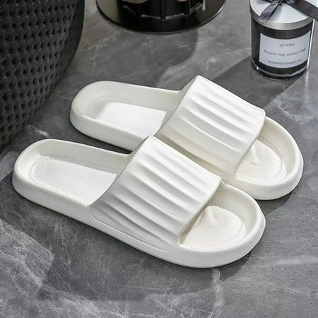 Krdevn Couples Women Shower Room Home Non Breathable Solid Soft Sole Quick Drying Slipper Comfortable Flat Shoes -White 39
Krdevn Couples Women Shower Room Home Non Breathable Solid Soft Sole Quick Drying Slipper Comfortable Flat Shoes -White 39