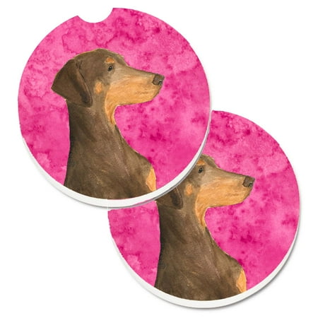 Carolines Treasures SS4755-PKCARC Pink Doberman Set of 2 Cup Holder Car Coasters Large multicolor
Carolines Treasures SS4755-PKCARC Pink Doberman Set of 2 Cup Holder Car Coasters Large multicolor