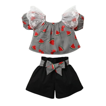 Qufokar 18-24 Months Girl Clothing Fall/Winter Baby Girl Clothes Girls Lace Short Sleeve Striped Watermelon Printed Tops Bowknot Shorts Outfits
Qufokar 18-24 Months Girl Clothing Fall/Winter Baby Girl Clothes Girls Lace Short Sleeve Striped Watermelon Printed Tops Bowknot Shorts Outfits