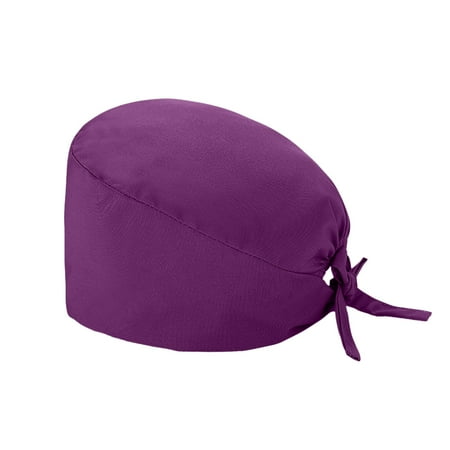 Feiboyy Fashion Solid Scrub Cap Work Hat With Sweatband For Womens And Mens
