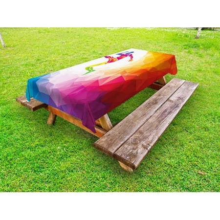 Teen Room Outdoor Tablecloth Fractal Soccer Player Hitting the Ball Polygonal Abstract Artful Illustration Decorative Washable Fabric Picnic Table Cloth 58 X 84 Inches Multicolor by Ambesonne
Teen Room Outdoor Tablecloth Fractal Soccer Player Hitting the Ball Polygonal Abstract Artful Illustration Decorative Washable Fabric Picnic Table Cloth 58 X 84 Inches Multicolor by Ambesonne