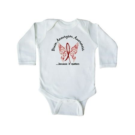 Inktastic Brain Aneurysm Butterfly 6.1 Gift Baby Boy Long Sleeve Bodysuit