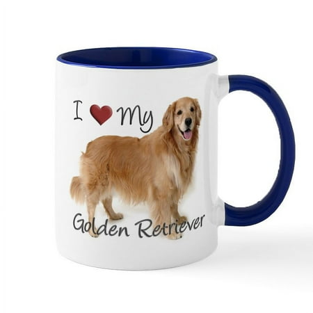 CafePress - Golden Retriever Mug - 11 oz Ceramic Mug - Novelty Coffee Tea Cup