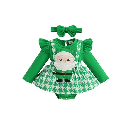 Bangyeer Newborn Baby Girl Thanksgiving Christmas Outfit Long Sleeve Romper Dress with Headband Fall Clothes
Bangyeer Newborn Baby Girl Thanksgiving Christmas Outfit Long Sleeve Romper Dress with Headband Fall Clothes