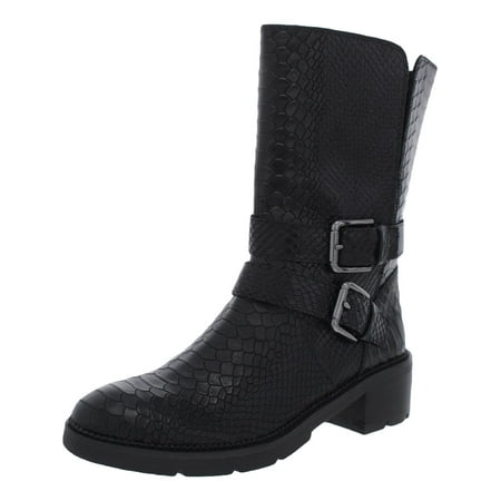 Donald J. Pliner Womens Saraya Leather Embossed Mid-Calf Boots