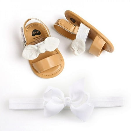 SweetCandy Baby Girls Bow First Walkers Soft Bottom Shoes Girls Baby Toddler Sandals Headband Two-piece Set 0-18M
SweetCandy Baby Girls Bow First Walkers Soft Bottom Shoes Girls Baby Toddler Sandals Headband Two-piece Set 0-18M