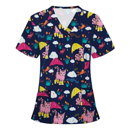 Moocorvic Women s Scrub Tops Animal Print Fashion V Neck Short Sleeve Uniform T-Shirts Tunic Blouse with Pocket
Moocorvic Women s Scrub Tops Animal Print Fashion V Neck Short Sleeve Uniform T-Shirts Tunic Blouse with Pocket
