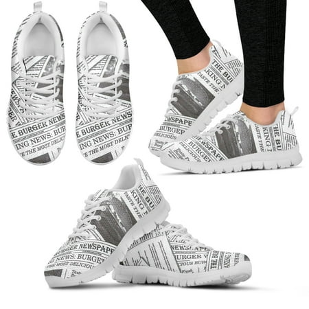 Vintage Newspaper Printing Lace up Casual Sneaker for Women Fashion Light Walk Flat Shoe Breathable Mesh Footwear 
Vintage Newspaper Printing Lace up Casual Sneaker for Women Fashion Light Walk Flat Shoe Breathable Mesh Footwear
