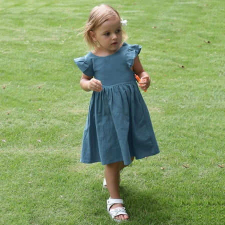 PEASKJP Long Dresses for Girls Toddler Girls Chiffon Boho Ruffle Flowy Sleeveless Bowknot Tulle Dress Blue 6-7 Years
PEASKJP Long Dresses for Girls Toddler Girls Chiffon Boho Ruffle Flowy Sleeveless Bowknot Tulle Dress Blue 6-7 Years