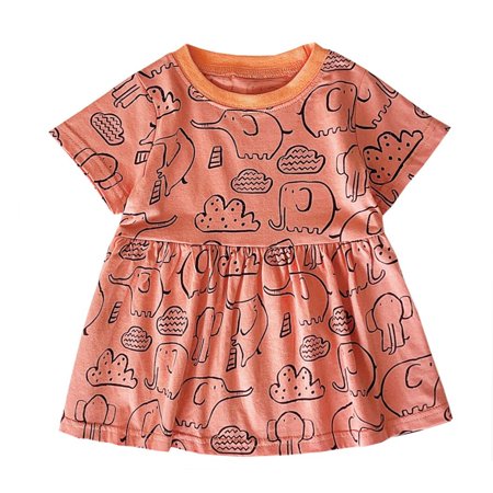 Rovga Toddler Girl Dress Clothes Short Sleeve Dress Elephant Tiger Cartoon Design Summer Dress Out Dress Floral Cartoon Dress
Rovga Toddler Girl Dress Clothes Short Sleeve Dress Elephant Tiger Cartoon Design Summer Dress Out Dress Floral Cartoon Dress