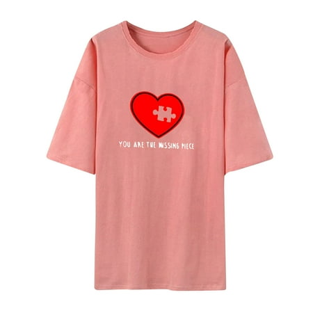 Mens T-shirts Crew Neck Love Puzzle Printed Short Sleeves His and Hers Gifts Matching Outfit Tops Blouse
Mens T-shirts Crew Neck Love Puzzle Printed Short Sleeves His and Hers Gifts Matching Outfit Tops Blouse