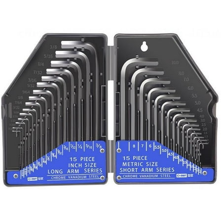 30 pieces hex key allen key L-wrench set hex key set allen key set inch and metric in plastic box
30 pieces hex key allen key L-wrench set hex key set allen key set inch and metric in plastic box