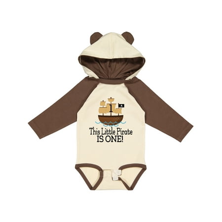 Inktastic Pirate 1st Birthday Party Gift Baby Boy Long Sleeve Bodysuit