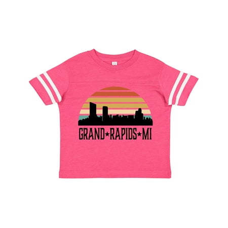 Inktastic Grand Rapids Michigan Skyline Retro Gift Toddler Boy or Toddler Girl T-Shirt