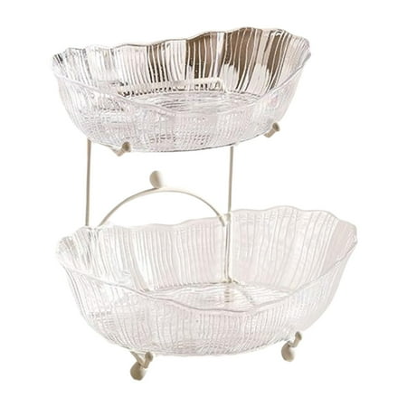 QSTDGVPW Tiered Fruit Bowl Basket Serving Tray Bread Restaurant Home Vegetable Holder Clear 14.5x25x18.5cm
QSTDGVPW Tiered Fruit Bowl Basket Serving Tray Bread Restaurant Home Vegetable Holder Clear 14.5x25x18.5cm