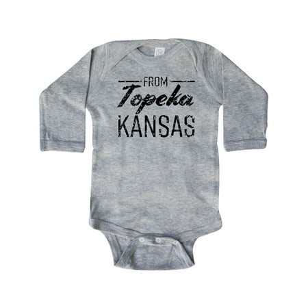Inktastic From Topeka Kansas in Black Distressed Text Gift Baby Boy or Baby Girl Long Sleeve Bodysuit
Inktastic From Topeka Kansas in Black Distressed Text Gift Baby Boy or Baby Girl Long Sleeve Bodysuit