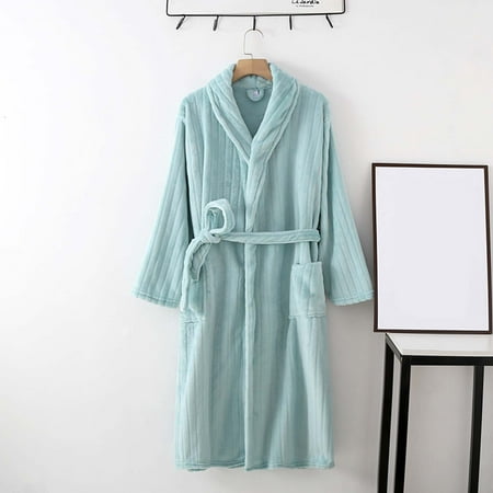 

Aueoe Nightgowns For Women Terry Cloth Robes For Women Women s Fashion Robe Bathrobe Lengthening Keep Warm Lapel Same Style For Men And Women Long Sleeve Clearance