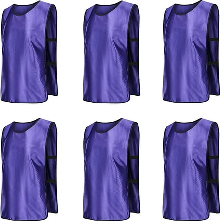 YOUI-GIFTS 6 Pack Scrimmage Vests/Sport Pinnies/Soccer Bibs for Kid and Adult