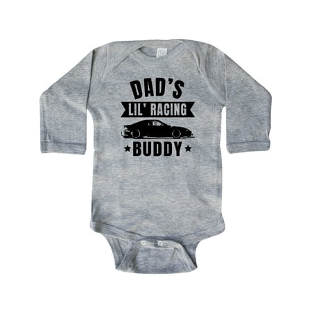 Inktastic Dads Lil Racing Buddy Gift Baby Boy or Baby Girl Long Sleeve Bodysuit