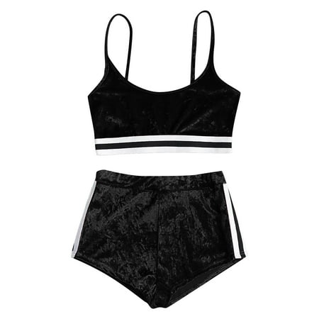 Women s Pajamas Sets Silk Pajamas for Women Sexy Pajamas Girls Camisole Pajamas Shorts Velvet Stitching Suspenders with Shorts Gold Velvet Sling Pajama Shorts Black L Lingerie For Women Ba2503
Women s Pajamas Sets Silk Pajamas for Women Sexy Pajamas Girls Camisole Pajamas Shorts Velvet Stitching Suspenders with Shorts Gold Velvet Sling Pajama Shorts Black L Lingerie For Women Ba2503