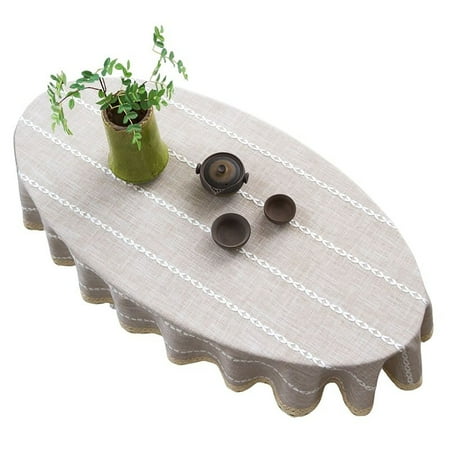Oval Tablecloth Cotton Linen Duck Egg Shape Tablecloth With Lace Striped Table Cover For Living Room Bedroom Study Outdoor-A-100*160cm
Oval Tablecloth Cotton Linen Duck Egg Shape Tablecloth With Lace Striped Table Cover For Living Room Bedroom Study Outdoor-A-100*160cm