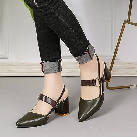 Cathalem Sandals for Women Breathable High Heeled Casual Women S Pointed Toe High Closed Toe Wedge Sandals for Women Green 8
Cathalem Sandals for Women Breathable High Heeled Casual Women S Pointed Toe High Closed Toe Wedge Sandals for Women Green 8