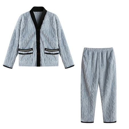 KEVCHE Women s Autumn and Winter Long-sleeved Plus Home Service Solid Color Loose Pajamas Suit
KEVCHE Women s Autumn and Winter Long-sleeved Plus Home Service Solid Color Loose Pajamas Suit