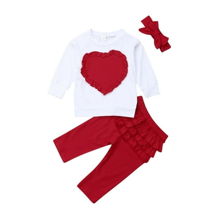 Bagilaanoe 2Pcs Toddler Baby Girls Valentine s Day Outfits Heart Print Long Sleeve Sweatshirt Tops + Ruffle Trousers 12M 18M 24M 3T Kids Casual Long Pants Set
Bagilaanoe 2Pcs Toddler Baby Girls Valentine s Day Outfits Heart Print Long Sleeve Sweatshirt Tops + Ruffle Trousers 12M 18M 24M 3T Kids Casual Long Pants Set