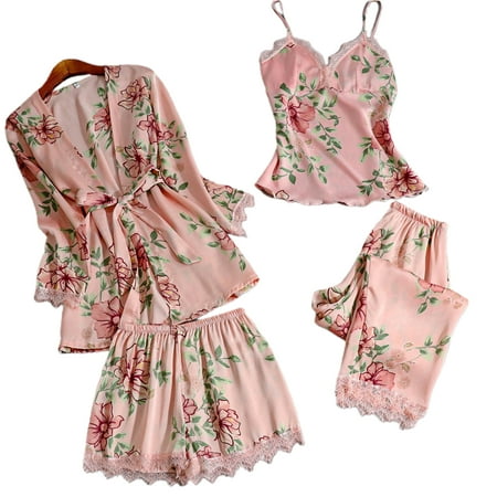 YMH 5 Pcs/Set Women Pajamas Set Soft Fabric Breathable Colorful Flower Print Women Sleepwear Set Sleeping Clothes
YMH 5 Pcs/Set Women Pajamas Set Soft Fabric Breathable Colorful Flower Print Women Sleepwear Set Sleeping Clothes