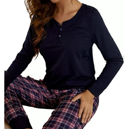 Tartan Button Front Pant Sets V neck Sleeve Long Sleeve Women s Pajama Sets(12)
Tartan Button Front Pant Sets V neck Sleeve Long Sleeve Women s Pajama Sets(12)