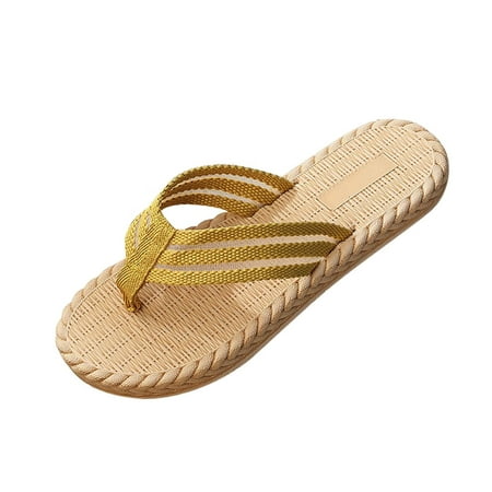 Slippers for Women Ladies Shoes Summer Fashion Beach Slippers Cross Belt Slip On Flat Flip Flops Womens Slippers Pu Yellow 37
Slippers for Women Ladies Shoes Summer Fashion Beach Slippers Cross Belt Slip On Flat Flip Flops Womens Slippers Pu Yellow 37