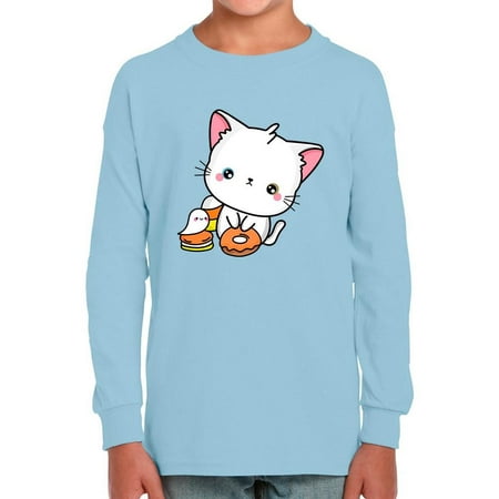 Cute Vampire Kitten W Donut Long Sleeve Toddler -Image by Shutterstock 5 Toddler