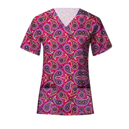 Dressy Pattern Polyester Oversized Scrub Tops Ladies Casual Halloween Nurse Blouse With Pockets Lightweight V-Neck Short Sleeve Comfort Nurse Blouse Woman
Dressy Pattern Polyester Oversized Scrub Tops Ladies Casual Halloween Nurse Blouse With Pockets Lightweight V-Neck Short Sleeve Comfort Nurse Blouse Woman