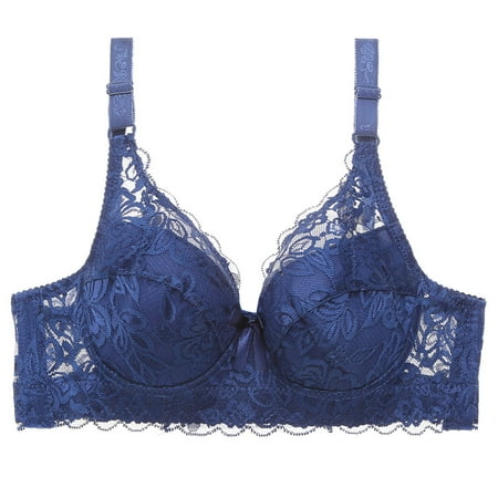 Pxiakgy lingerie for women Fashionable Women Lace Gathered Bra Adjustable Pair Of Thin Cup Underwear Dark blue + 95C
Pxiakgy lingerie for women Fashionable Women Lace Gathered Bra Adjustable Pair Of Thin Cup Underwear Dark blue + 95C
