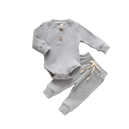 Newborn Baby Boy Girl Clothes Rib Knitted Cotton Long Sleeve Romper Long Pants Fall Winter Outfits
Newborn Baby Boy Girl Clothes Rib Knitted Cotton Long Sleeve Romper Long Pants Fall Winter Outfits
