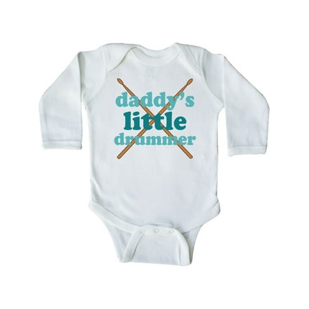 Inktastic Daddy s Little Drummer Gift Baby Boy or Baby Girl Long Sleeve Bodysuit