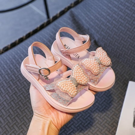 New Summer Girls Sandals Casual Soft Bottom Bow Sports Beach Shoes
