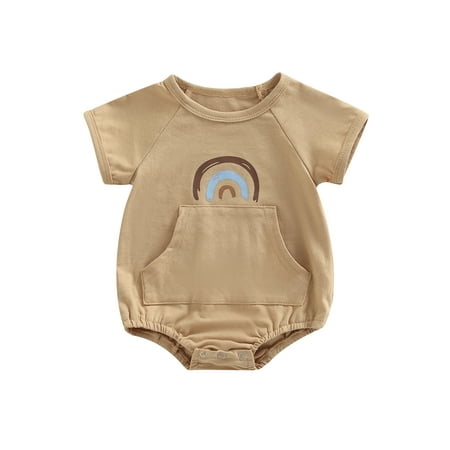 IZhansean Infant Baby Boy Girl Sweatshirt Romper Short Sleeve Rainbow Print T-Shirt Onesie Clothes Summer Outfits Khaki 12-18 Months
IZhansean Infant Baby Boy Girl Sweatshirt Romper Short Sleeve Rainbow Print T-Shirt Onesie Clothes Summer Outfits Khaki 12-18 Months