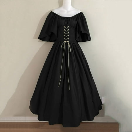 AXXD Formal Dresses For Women Bohemian Pleated Round Neck Dress Flare Sleeve Off Shoulder Medieval Vintage Dresses With Corset Patchwork Gown Prom Dresses For Women
AXXD Formal Dresses For Women Bohemian Pleated Round Neck Dress Flare Sleeve Off Shoulder Medieval Vintage Dresses With Corset Patchwork Gown Prom Dresses For Women