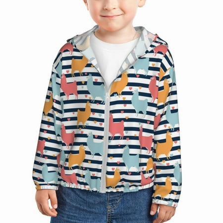 Vsdgher Colorful Llama Kids Sun Protection Hoodie with Zip Rash Guard Tops Children s Long Sleeve Sun Protection Clothing - 4 Years
Vsdgher Colorful Llama Kids Sun Protection Hoodie with Zip Rash Guard Tops Children s Long Sleeve Sun Protection Clothing - 4 Years
