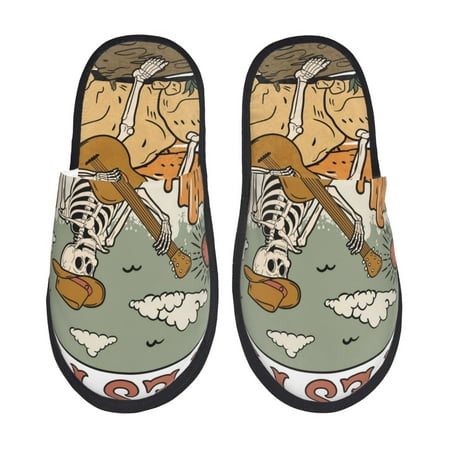 Qokaie Skeleton Cowboy And Guitar Print Fuzzy Slippers for Women – Soft Plush Indoor Slippers with EVA Sole Cozy and Comfortable for Home and Travel-Medium
Qokaie Skeleton Cowboy And Guitar Print Fuzzy Slippers for Women – Soft Plush Indoor Slippers with EVA Sole Cozy and Comfortable for Home and Travel-Medium