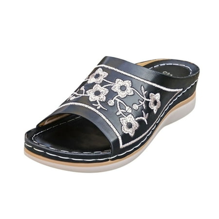 nsendm Peep Toe Sandals for Women Summer Thick Leisure Sandals Breathable Womens Wedges Sandals for Women Size 11 Black 7.5
nsendm Peep Toe Sandals for Women Summer Thick Leisure Sandals Breathable Womens Wedges Sandals for Women Size 11 Black 7.5