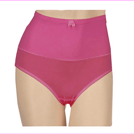 Carol Wior 2-Pack Microfiber Belly Band Shapewear Brief Panties Fuchsia Small