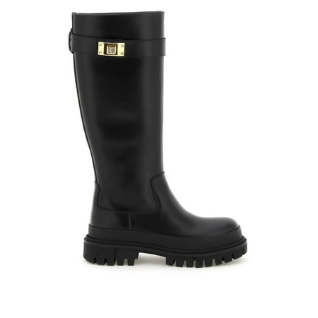 Dolce & Gabbana Leather Antik Boots With Branded Closure Women