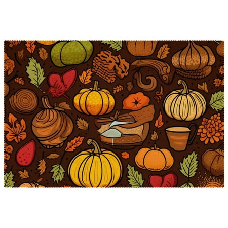 Placemats Set of 6 Non Slip Place Mats Dining Table Mats Autumn Harvesting with Pumpkin
Placemats Set of 6 Non Slip Place Mats Dining Table Mats Autumn Harvesting with Pumpkin