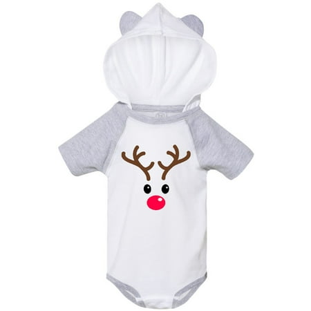 Inktastic Reindeer Face Gift Baby Boy or Baby Girl Bodysuit