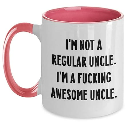 Uncle Awesome Two Tone Coffee Mug Funny Gift for Birthday from Men to Uncle I m Not A Regular Uncle I m A F-ing Awesome Uncle.
Uncle Awesome Two Tone Coffee Mug Funny Gift for Birthday from Men to Uncle I m Not A Regular Uncle I m A F-ing Awesome Uncle.